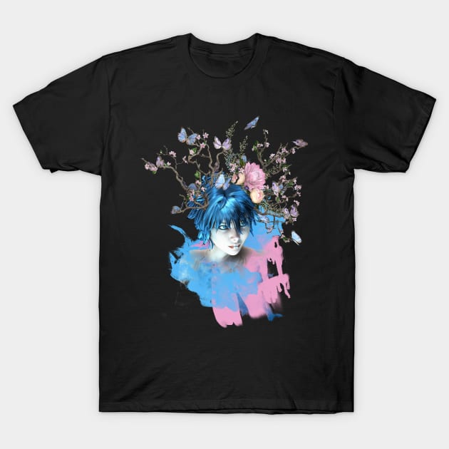 Floral face T-Shirt by AndreaTiettje